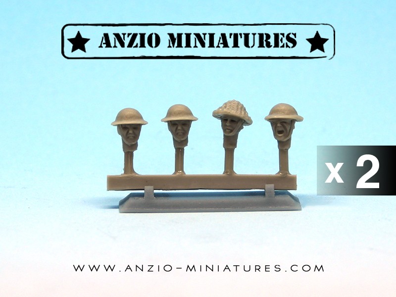 Chinese heads with Brodie helmet Anzio Miniatures